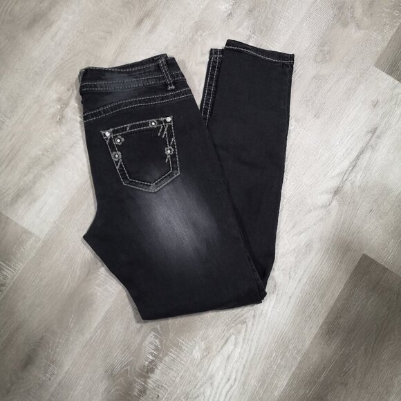 Suko Jeans Ladies Size 10 Narrow Legs Black Jeans - Picture 10 of 13